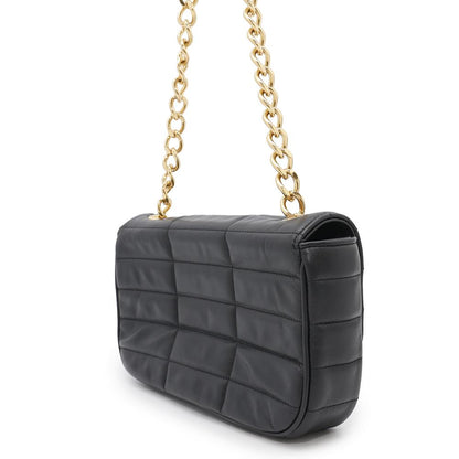 CELINE Mono Chrome Chain Shoulder Bag Black111273EPZ Leather