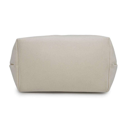 CELINE Horizontal Cabas White/Brown192162BNZ.02NT Canvas Leather