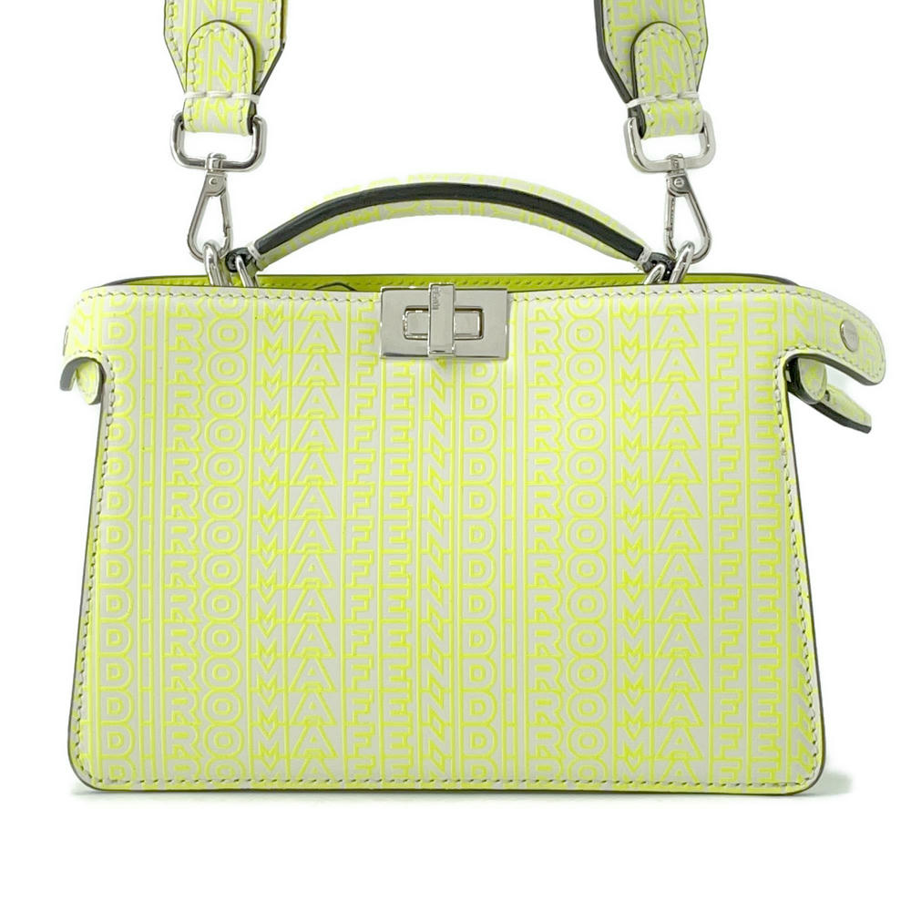 FENDI Peekaboo I.C.U. X-Cross Yellow7VA582 Leather Size Mini