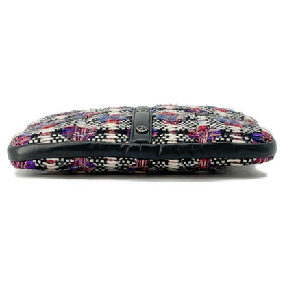 CHANEL Girl Chanel ChainShoulder Bag Black/Multicolor Tweed Lambskin