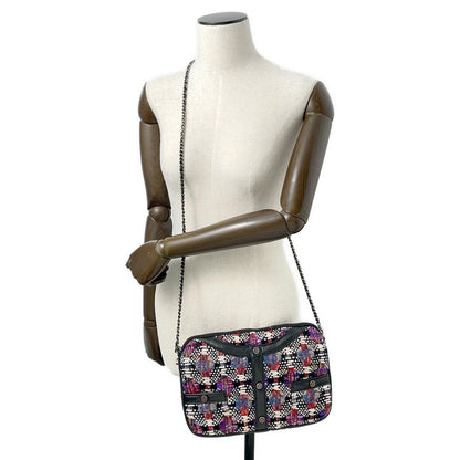 CHANEL Girl Chanel ChainShoulder Bag Black/Multicolor Tweed Lambskin
