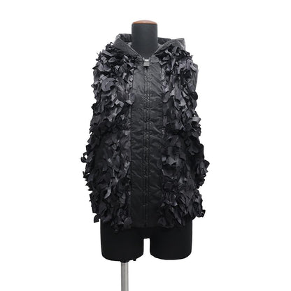 CHANEL Sports line hooded vest Size 38 BlackP36696 Polyurethane70% Nylon30%
