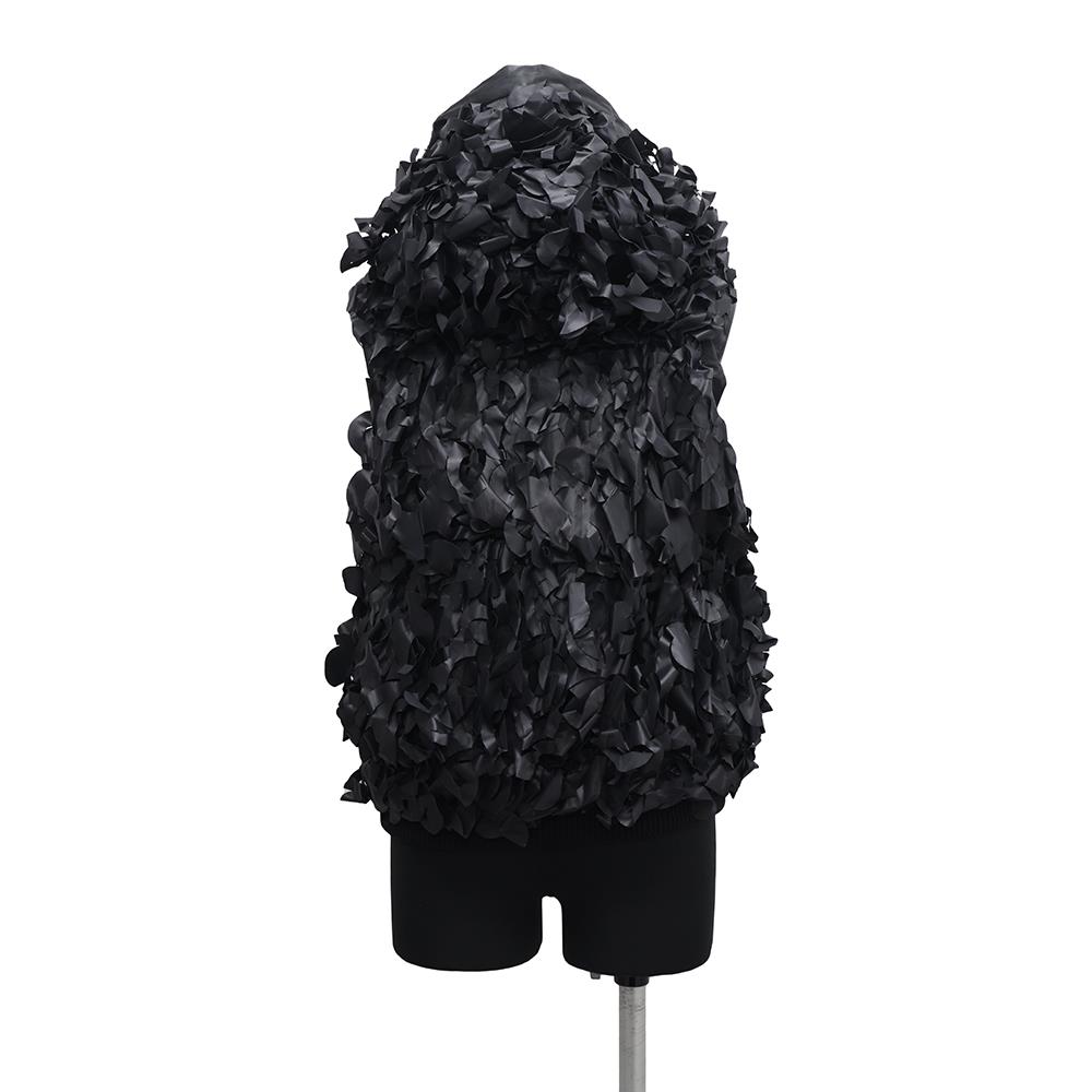 CHANEL Sports line hooded vest Size 38 BlackP36696 Polyurethane70% Nylon30%
