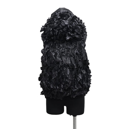 CHANEL Sports line hooded vest Size 38 BlackP36696 Polyurethane70% Nylon30%