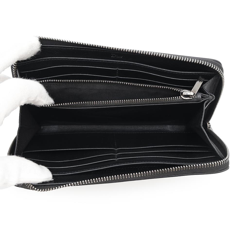 Dior Dior HOMME Zip Around Chozai Cloth Black2UFBC011XLA Leather