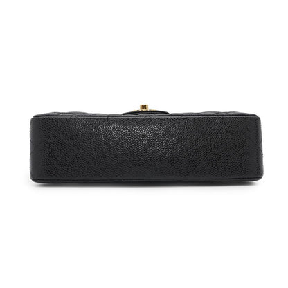 CHANEL Matelasse Double Flap ChainShoulder Bag BlackA01113 Caviar Leather