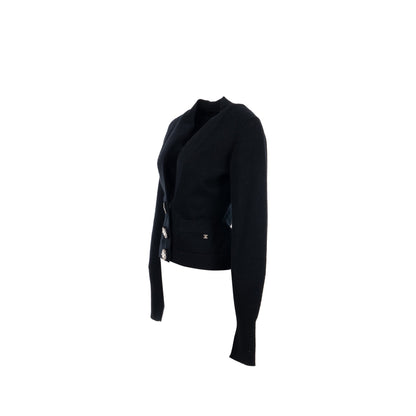 Chanel Size 34 22A Cardigan Cashmere Black