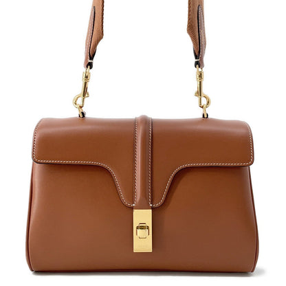CELINE Teen Soft 16 (Season) Shoulder Tan196853CR4.04LU Calf Leather