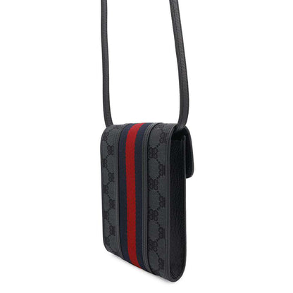 BALENCIAGA Gucci collaboration The Hacker Project phone pouch Black680130 Canvas Leather