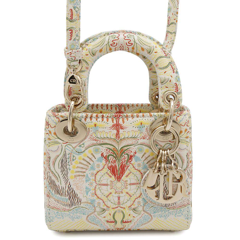 Dior Lady Dior Multicolor Leather Size micro