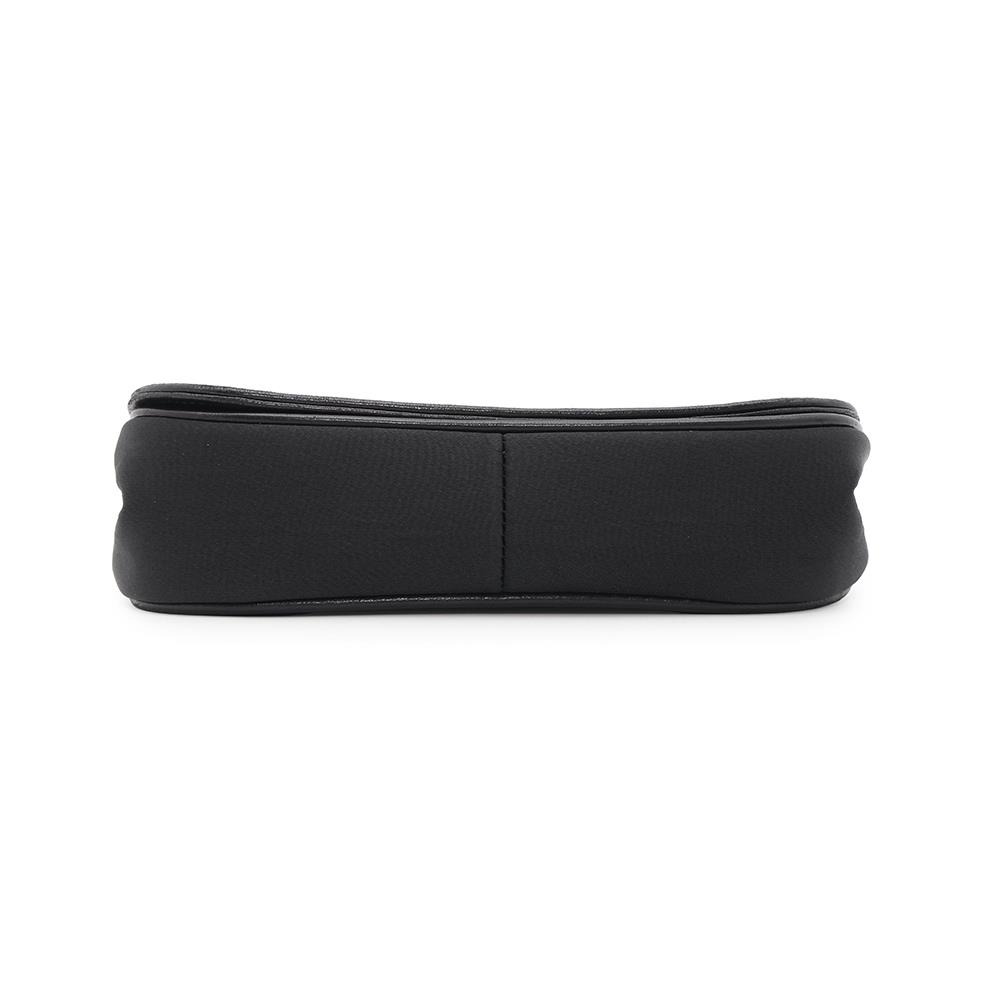 CHANEL CC Logo Flap Shoulder Black Nylon Leather