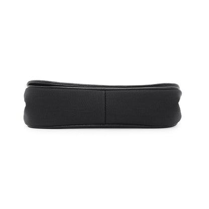 CHANEL CC Logo Flap Shoulder Black Nylon Leather