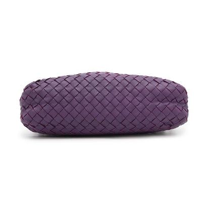 Bottega Veneta INTRECCIATO Shoulder Bag Purple Leather