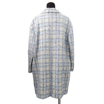 CHANEL TweedJacket Size 34 Light BlueP73383 Wool 42% Nylon 41% Viscose 12% Polyester 3% Cashmere 2%