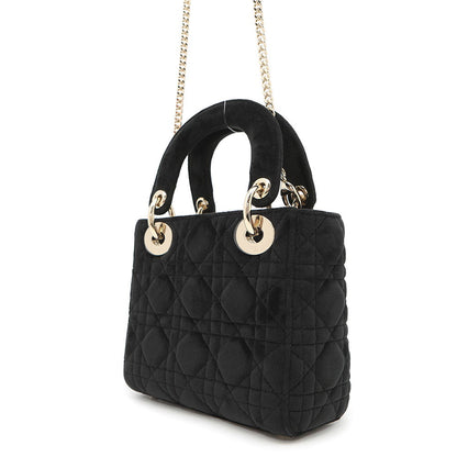 Dior Lady Dior Black Velour Size Mini