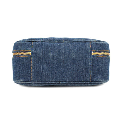 CHANEL Vanity Bag 2wayBag Blue Denim