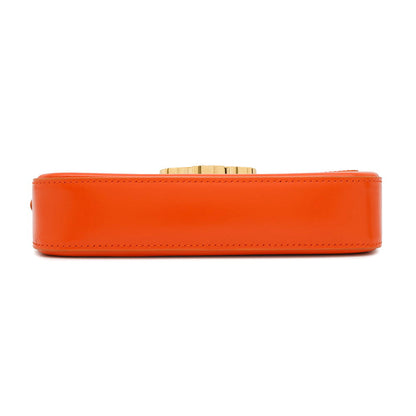 CELINE Triomphe Claude Shoulder Orange194143BF4 Shiny Calf Leather