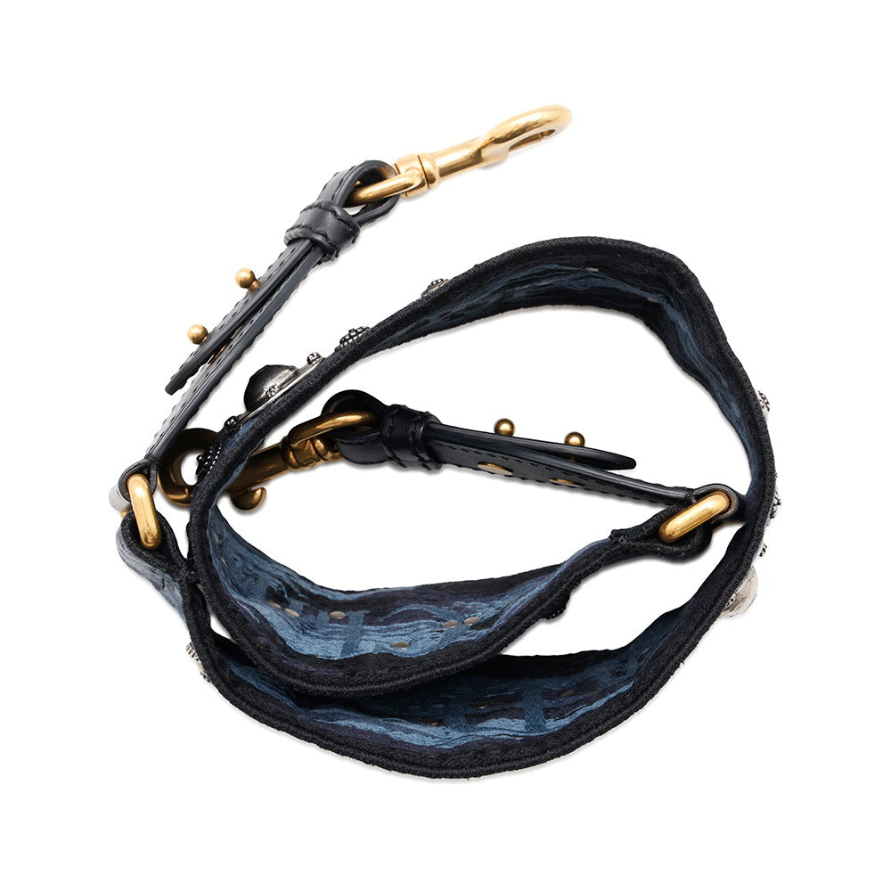 Dior Medallion Embroidery  Shoulder Strap BlueAY5626W3 Canvas Leather