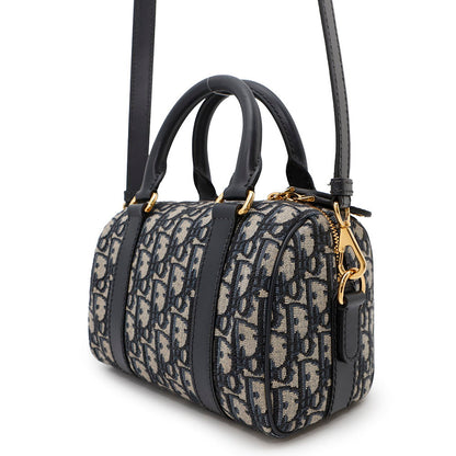 Dior Oblique Dior Groove 20 NavyM1364UTZQ Jacquard Calf Leather Size Small