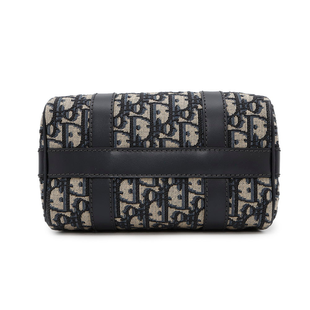 Dior Oblique Dior Groove 20 NavyM1364UTZQ Jacquard Calf Leather Size Small