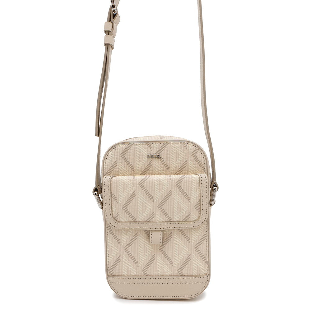 Dior Hit the Road Vertical Pouch CDDiamond White2ESCA415CDP PVC Leather