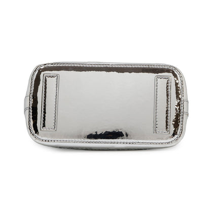 BALENCIAGA Neo Basket 2WAY Handbag Silver630708 Patent Leather