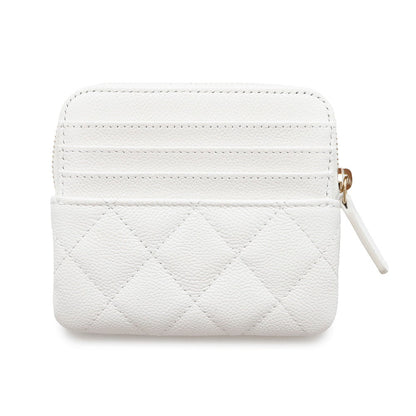 CHANEL Classic Zip Fragment Case WhiteAP2061 Caviar Leather