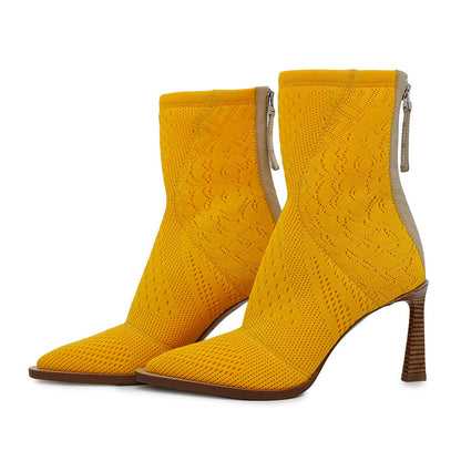FENDI knitted boots Yellow Knit Size 36
