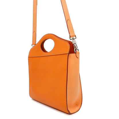 BURBERRY Pocket Bag 2WAY Handbag Orange Leather