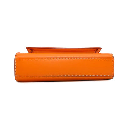 BURBERRY Pocket Bag 2WAY Handbag Orange Leather