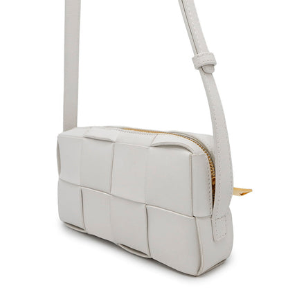 Bottega Veneta Maxi INTRECCIATO Cassette Shoulder Bag White755031 Leather Size Mini