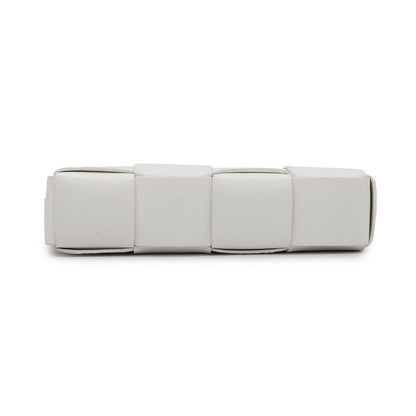 Bottega Veneta Maxi INTRECCIATO Cassette Shoulder Bag White755031 Leather Size Mini