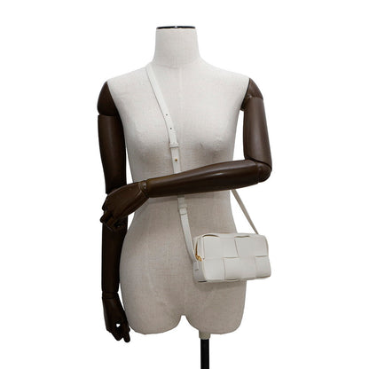 Bottega Veneta Maxi INTRECCIATO Cassette Shoulder Bag White755031 Leather Size Mini