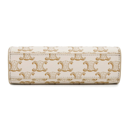 CELINE Triomphe Vertical Cabas White194372BZK.01BC PVC Leather Size Mini