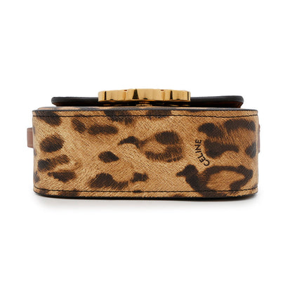 CELINE Claude Shoulder Bag Brown10I512FIX PVC Leather Size Mini