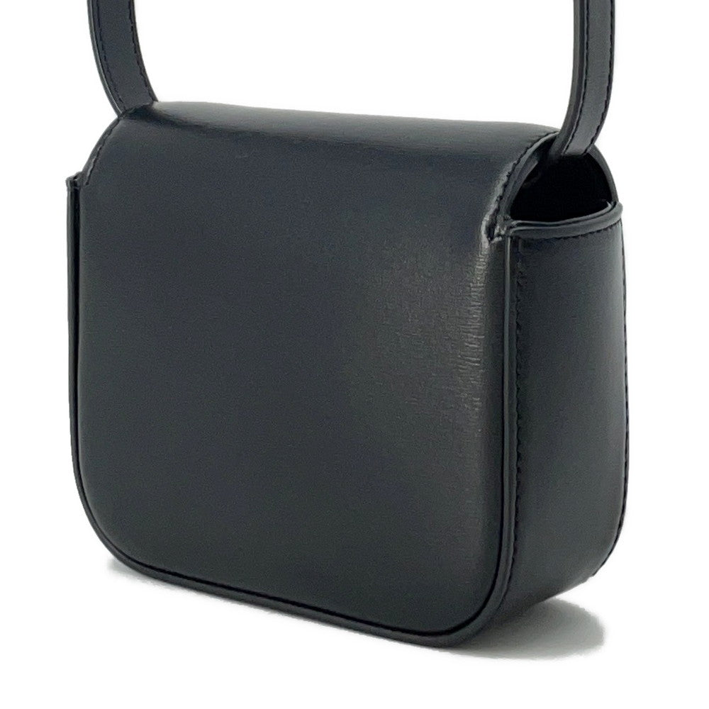 CELINE Triomphe Claude Shoulder Bag Black10I513 Leather Size Mini