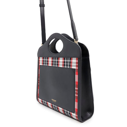 BURBERRY Pocket bag 2wayShoulder Black/Red8035841 Nylon Leather
