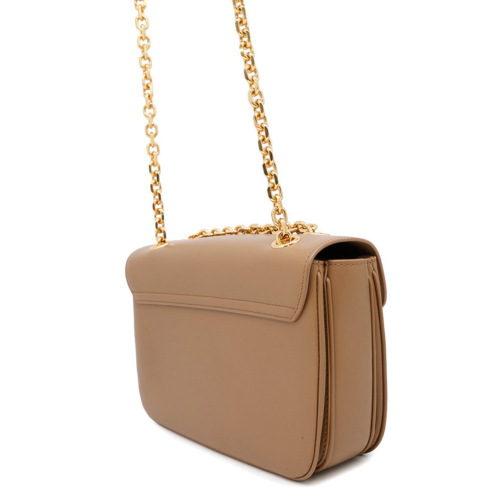 CELINE CMedium ChainShoulder Beige187253 Calf Leather