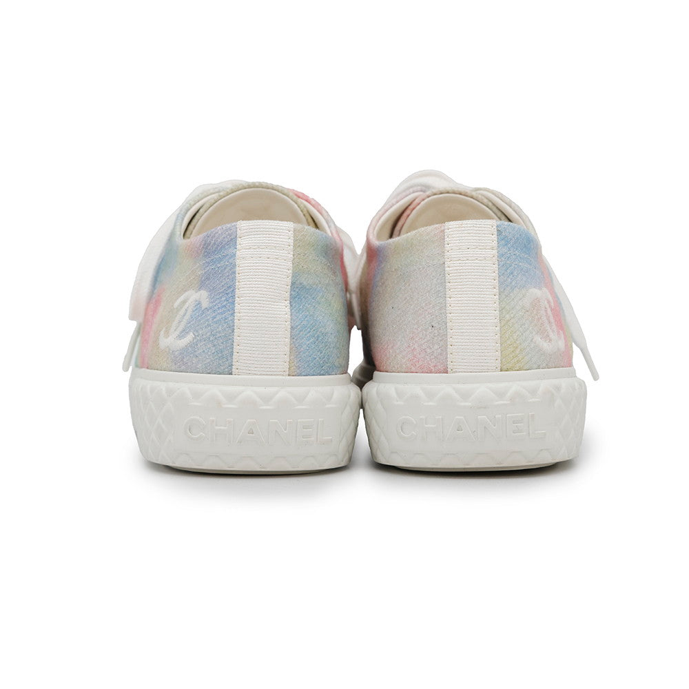 CHANEL 2022Stainless Steel Lace-up Sneakers MulticolorG38278 Canvas Size 38C