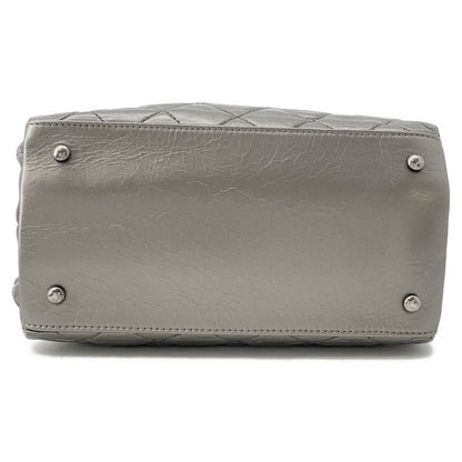 CHANEL Matelasse CC Logo Chain Me Tote Bag SilverA50494 Calf Leather