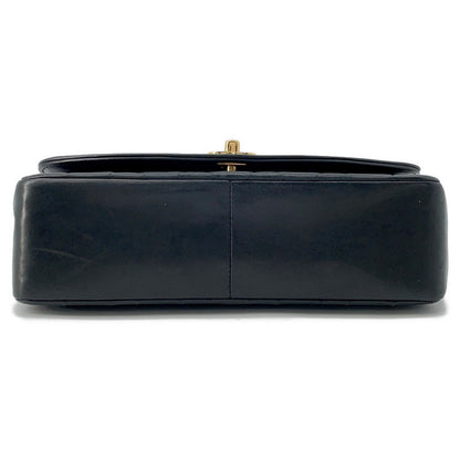 CHANEL Diana ChainShoulder Bag Black Lambskin Size 25