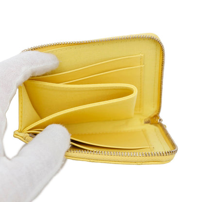 CHANEL Matelasse L-shaped zipper compact wallet YellowAP3999 Caviar Leather