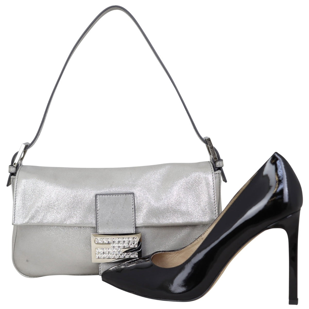 Fendi Baguette Bag Silver