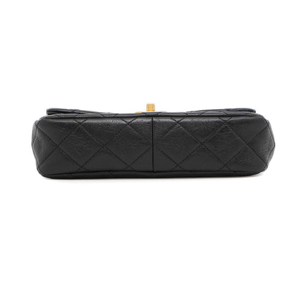 CHANEL Matelasse PearlChainShoulder Bag BlackAS3000 Shiny Calf Leather