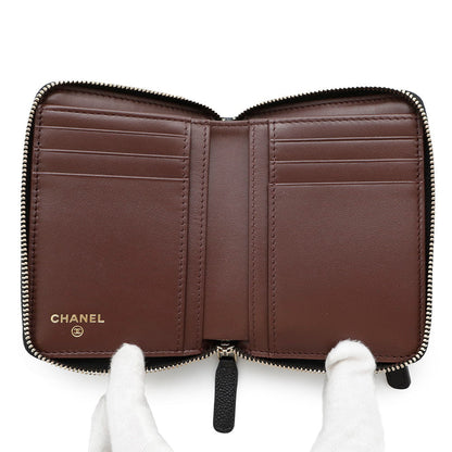 CHANEL Matelasse CC Logo Small Wallet BlackAP4652 Caviskin