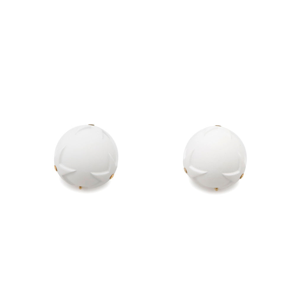 Dior Tribal Star Ball AirPods Holder Earrings D-VIBE White Metal