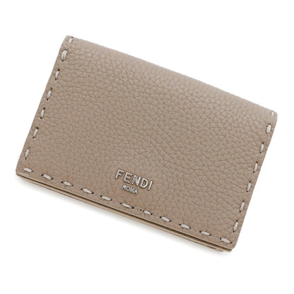 FENDI Peekaboo Selleria Card Case Greige8M0501 Leather