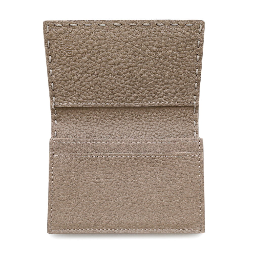 FENDI Peekaboo Selleria Card Case Greige8M0501 Leather
