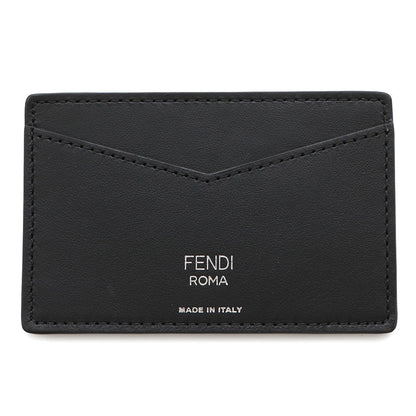 FENDI Zucca Pattern Pass Case Black/Brown7AR911 Leather/PVC Coated Canvas
