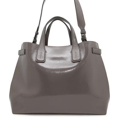 BURBERRY Soft Banner 2WAYBag Gray Leather